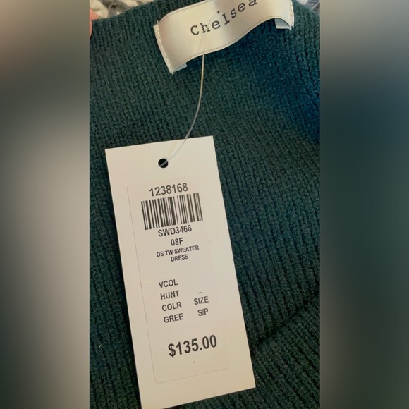 Dark Green Sweater Dress-Size Small - Picture 5 of 6